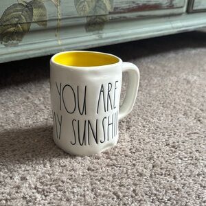 Rae Dunn White and Yellow Sunshine Mug